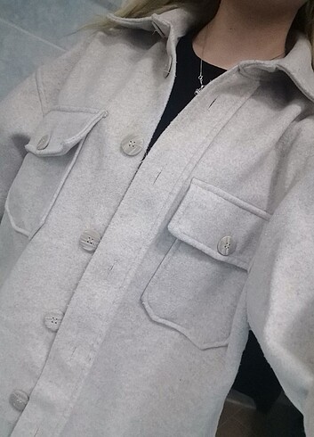 Koton marka gömlek ceket - Görsel 4