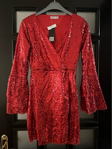 Kırmızı yılbaşı elbisesi - Görsel 2