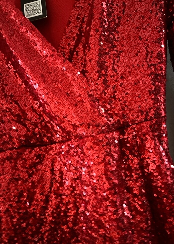 Kırmızı yılbaşı elbisesi - Görsel 4