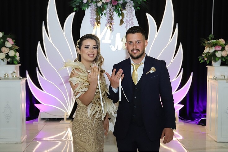 m Beden nişan elbisesi