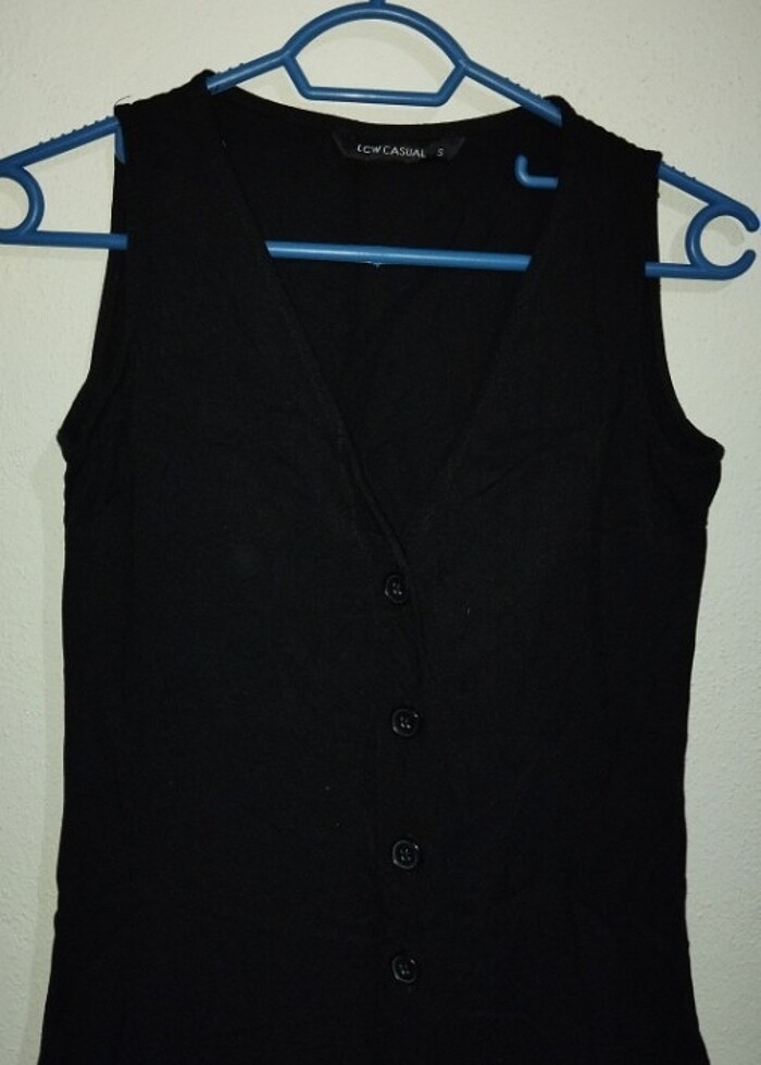 Siyah midi elbise - Görsel 2