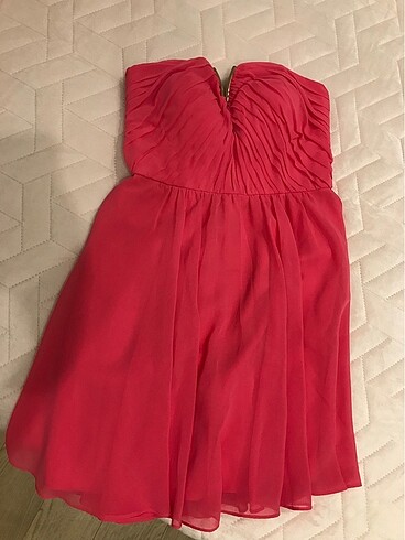 Pembe mini elbise
