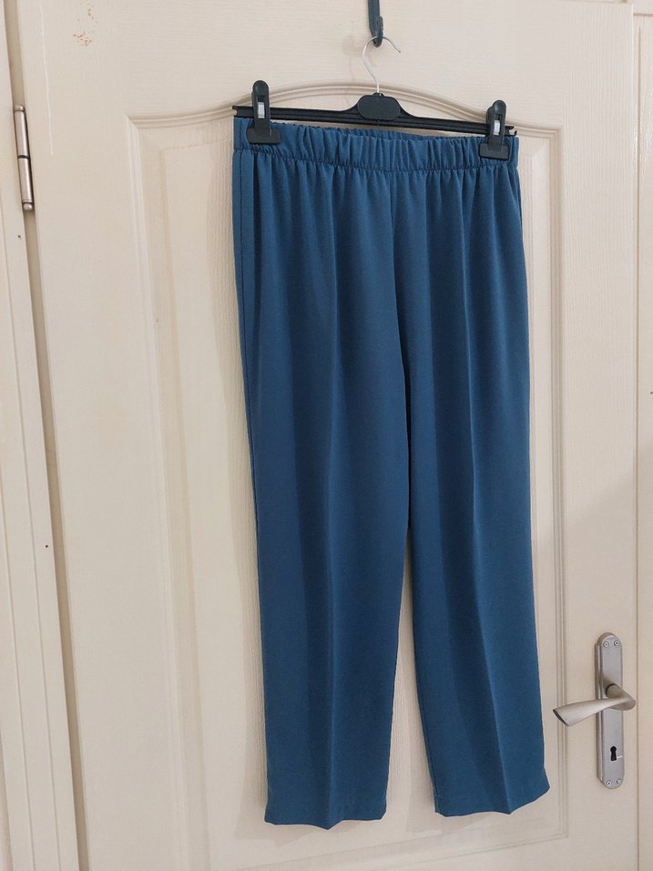 Gevşek Kesim Uzun Kollu Mavi Kadın ikili takım - Görsel 4