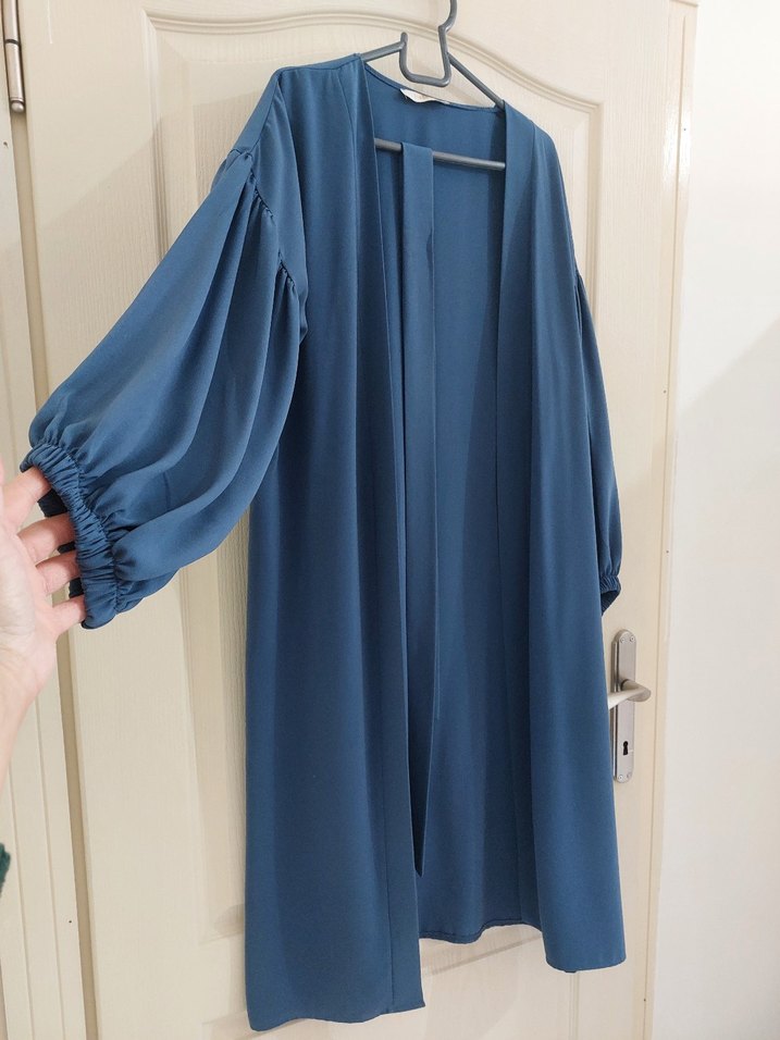 Gevşek Kesim Uzun Kollu Mavi Kadın ikili takım - Görsel 2