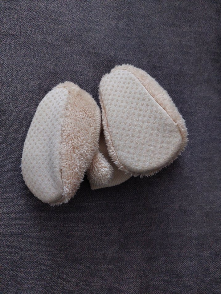 Bebek Nakışlı Bej Sıcak Ev Botu - Görsel 3