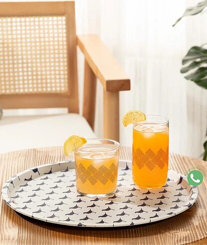 Çay tepsisi yuvarlak 40cm