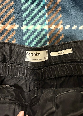 Siyah Mini Denim Şort - Görsel 2