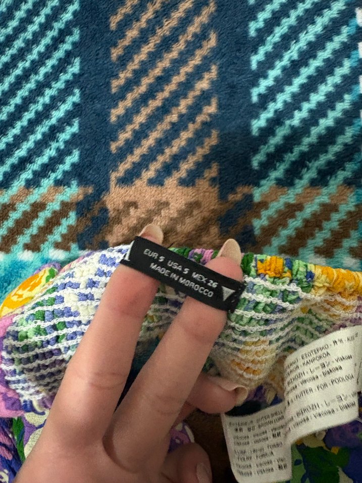 Çiçek Desenli Strappy Büstiyer zara crop - Görsel 3