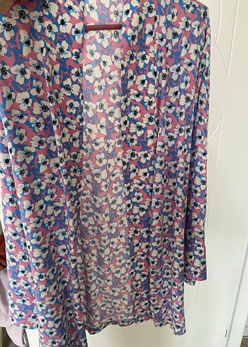 Bohem Uzun Kollu Bağcıklı Uzun Kimono - Görsel 2