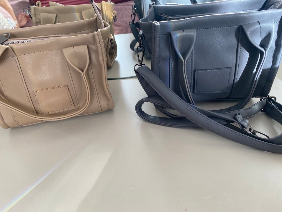 Gri Deri Kadın Omuz Çantası - Görsel 4