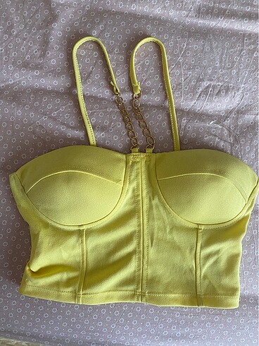 Bershka Sarı crop