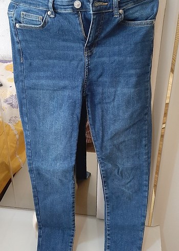 ipekyol Kadın Mavi Denim Midi Boy Dar Kesim Jean