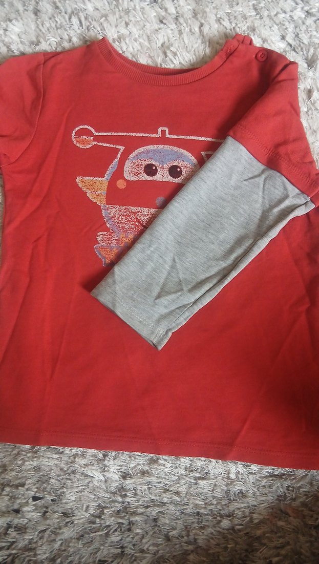 Kırmızı Baskılı Erkek Çocuk Tişörtü - Görsel 2