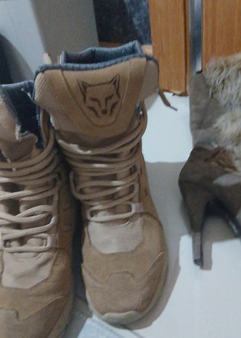 Bej Bağcıklı Erkek Kauçuk Bot - Görsel 2