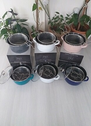 Diğer paçi emaye patates kızartma tenceresi