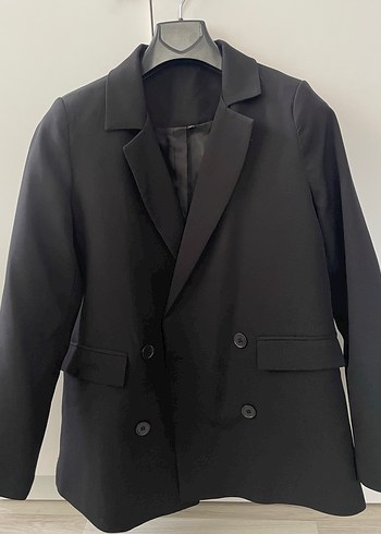 Siyah Düğmeli Kadın Blazer Ceket - Görsel 5