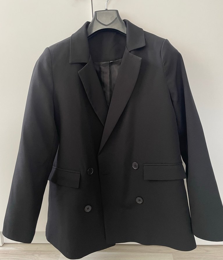 Siyah Düğmeli Kadın Blazer Ceket - Görsel 5