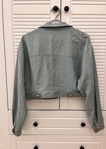 Diğer Düğmeli Midi Denim Kadın Ceket