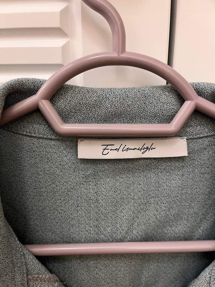 Düğmeli Midi Denim Kadın Ceket - Görsel 3