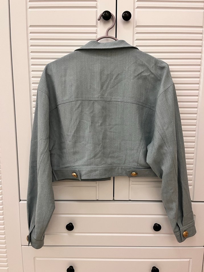 Düğmeli Midi Denim Kadın Ceket - Görsel 2