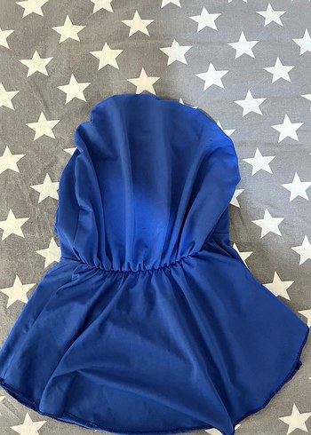 Uzun Kollu Mavi kadın tesettür mayo - Görsel 5