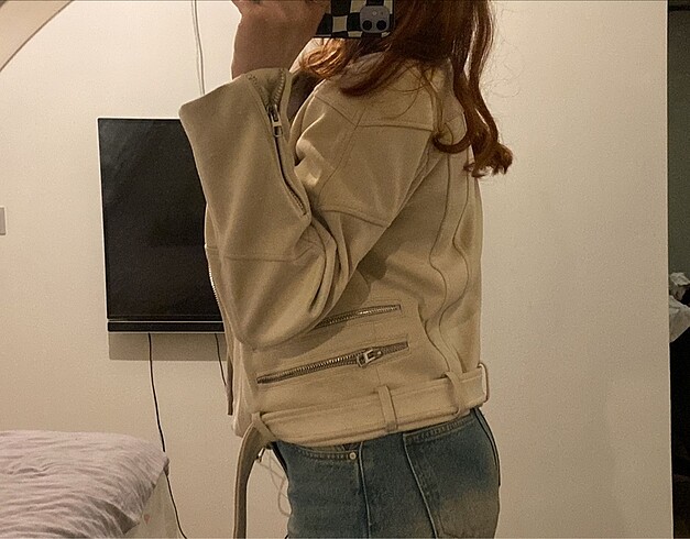 l Beden ten rengi Renk Zara biker ceket