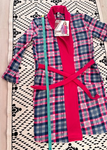 Pembe Renkli Uzun Kadın Sabahlık - Görsel 6