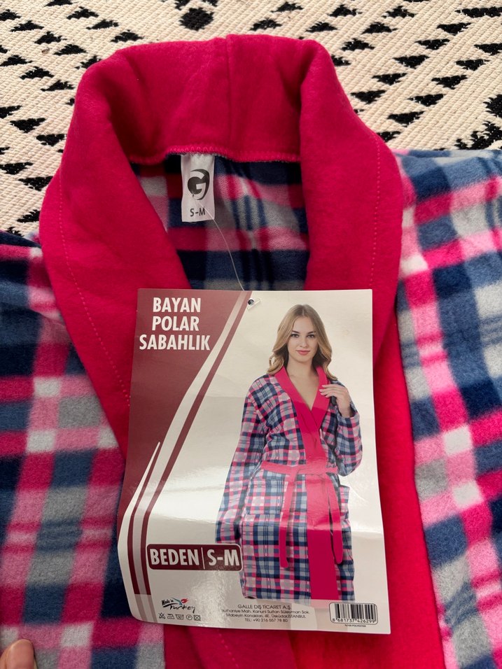 Pembe Renkli Uzun Kadın Sabahlık - Görsel 4