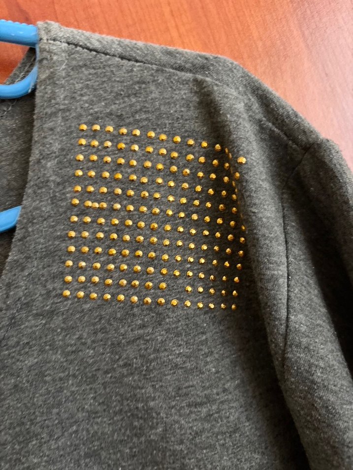 Gri Kısa Kollu Salaş Tişört - Görsel 3