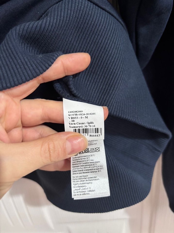 Kadın Lacivert Sweatshirt Uzun Kollu - Görsel 2