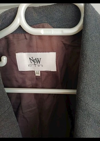 Gri Düğmeli Kadın Blazer Ceket - Görsel 4