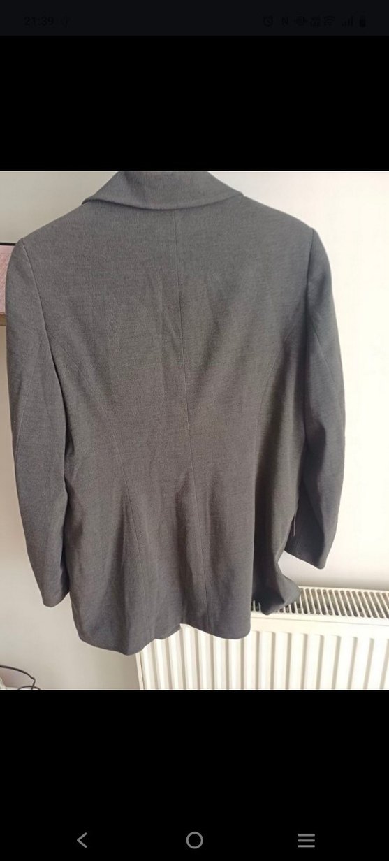 Gri Düğmeli Kadın Blazer Ceket - Görsel 2