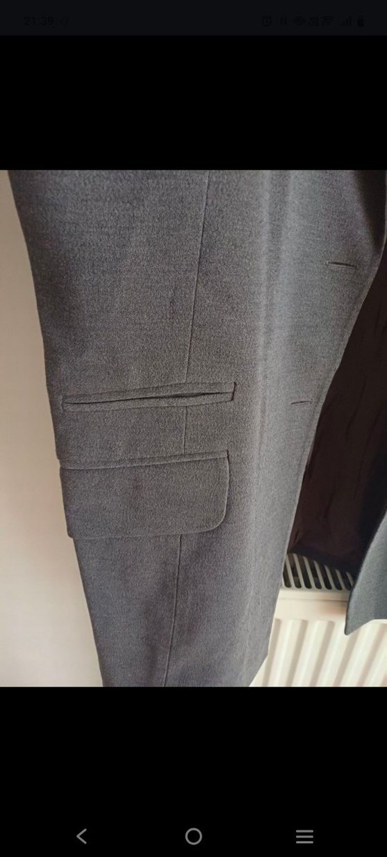 Gri Düğmeli Kadın Blazer Ceket - Görsel 3