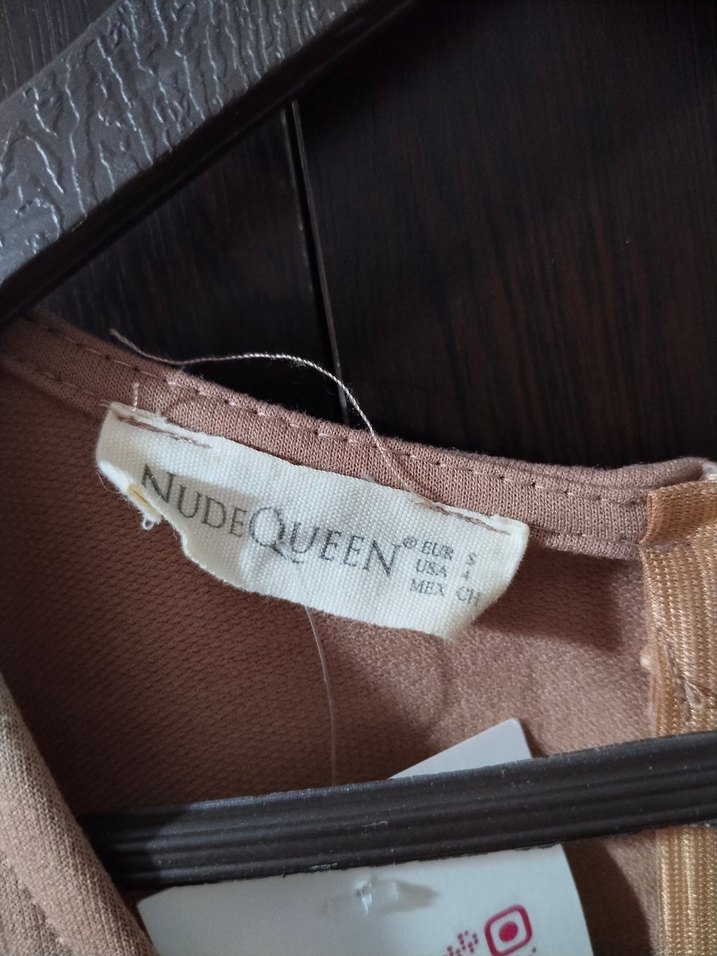 Bej Midi Kadın Tulum, V Yaka, Kısa Kollu - Görsel 3