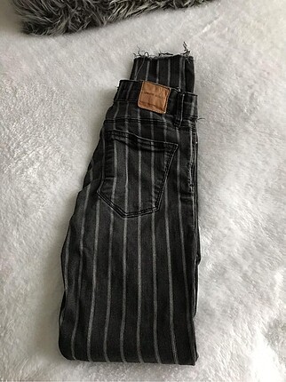 bershka cizgili pantolon dar paca