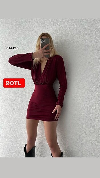 Zara model V yaka elbise