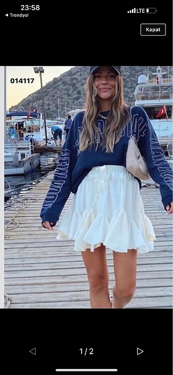 Zara model parçalı etek