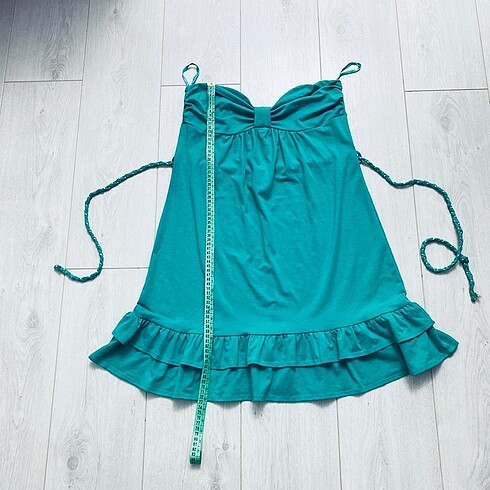 40 Beden yeşil Renk Straplez mini elbise