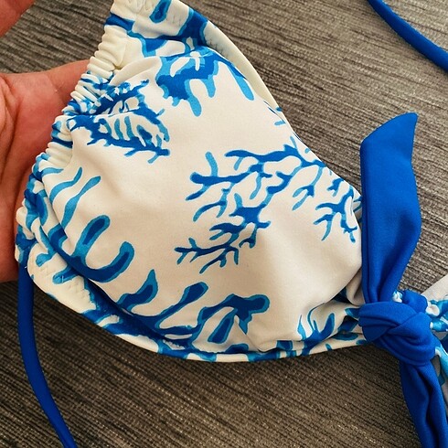 38 Beden mavi Renk Bikini üst