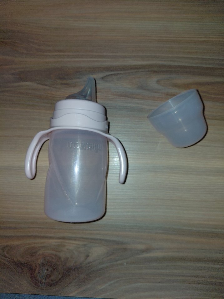 Mamajoo Kulplu Akıtmaz Eğitici Bardak 270 ml Powder Pink - Görsel 3