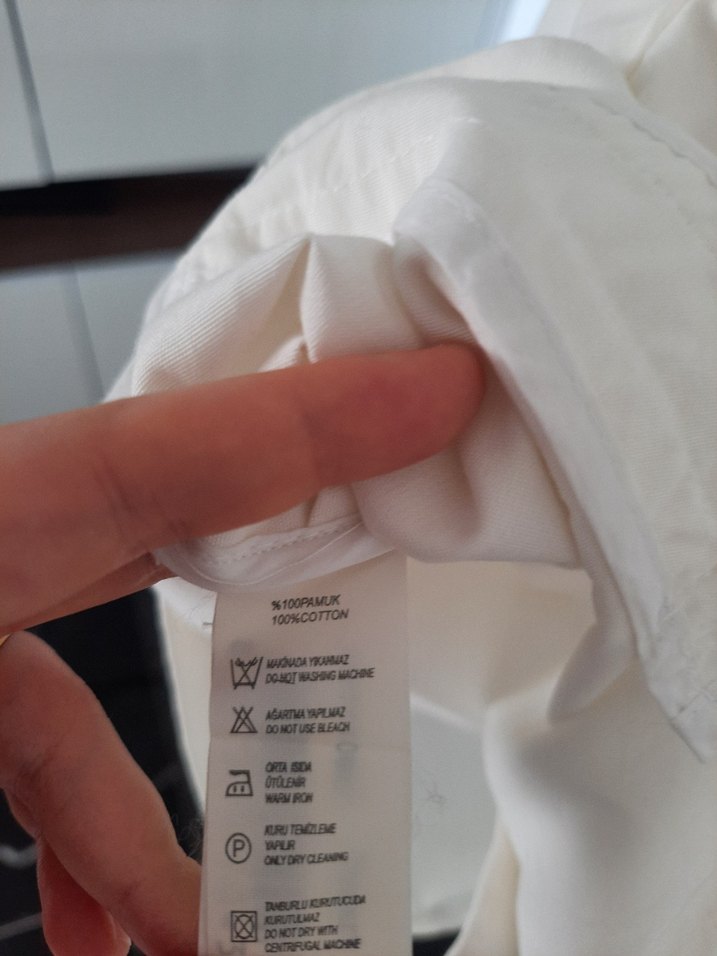 Düğmeli Beyaz Mini Kadın Ceket - Görsel 4