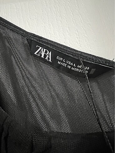 Zara Siyah transparan elbise - Görsel 3