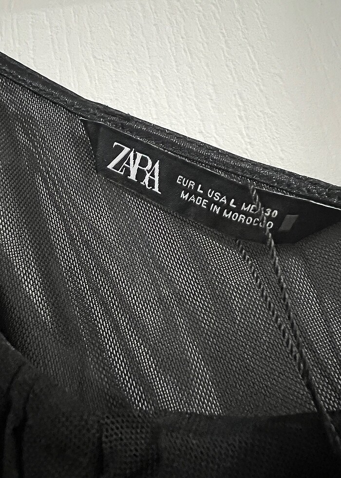 Zara Siyah transparan elbise - Görsel 3