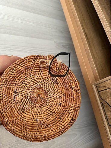  Beden Rattan hasır yuvarlak çanta