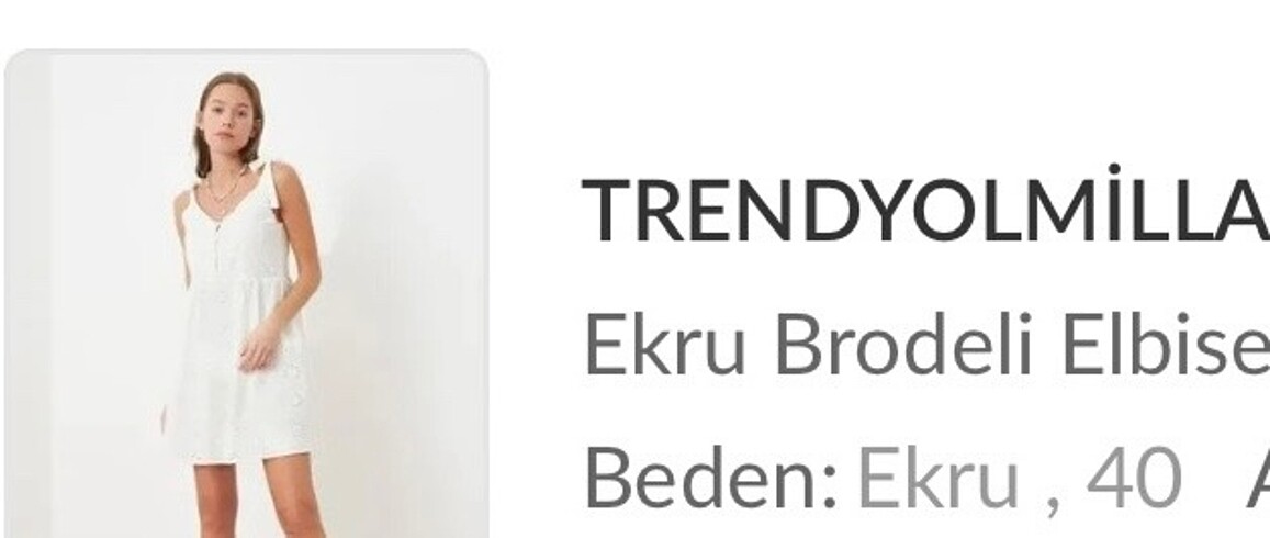 40 Beden Trendyol fisto elbise