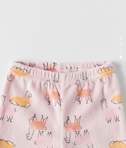 24-36 Ay Beden pembe Renk zara kadife pijama takımı