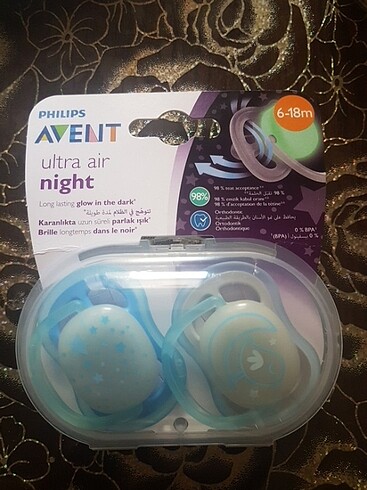 Avent ultra air night 6-18 ay gece parlayan emzik 