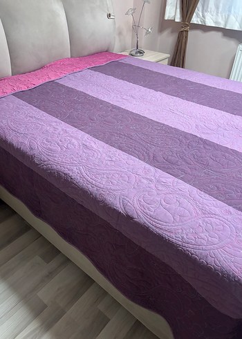 #yatak #örtüsü #çift #taraflı #kullanım #mor #lila #pembe - Görsel 2