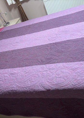 #yatak #örtüsü #çift #taraflı #kullanım #mor #lila #pembe - Görsel 3