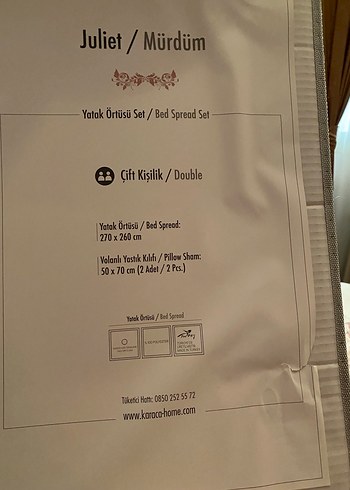 #karaca #juliet #mürdüm #yatak #örtüsü - Görsel 10